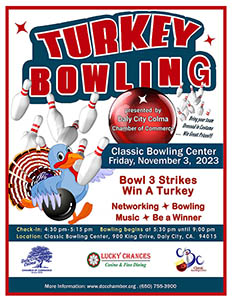 Save the Date! Turkey Bowling Friday, November 3rd at Classic Bowling Center
