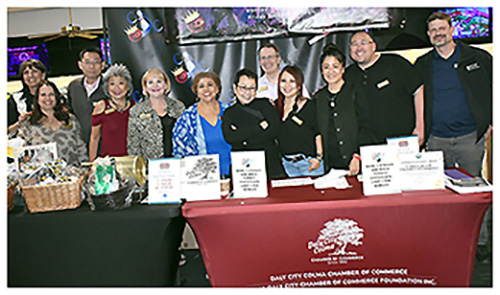 Daly City Colma Chamber of Commerce Board of Directors: Left to Right:Back Row: Teresa Proano, Duggan's Serra Mortuary®; Bill Chiang, P. G. & E.; and Dustin Chase, Lucky Chances Casino. Front Row: Monica Devincenzi, Republic Services; Ross Sit, 1st Vice President, Realty One Group Infinity; Rebecca Husted, President, Corcoran Global Living;Eleanor Serrato, 2nd Vice President and CFO, City Toyota - Daly City;Daisy Li, MoonStar Restaurant; Marie Villarosa, Secretary, Serramonte Center; Felicia Leong, CEO;Matthew DeVincenzi, Classic Bowling Center; and Steve House, Budget Blinds.