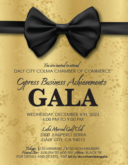 Cypress Business Awards Gala Wednesday, Dec 6, 2023 at Lake Merced Golf Club