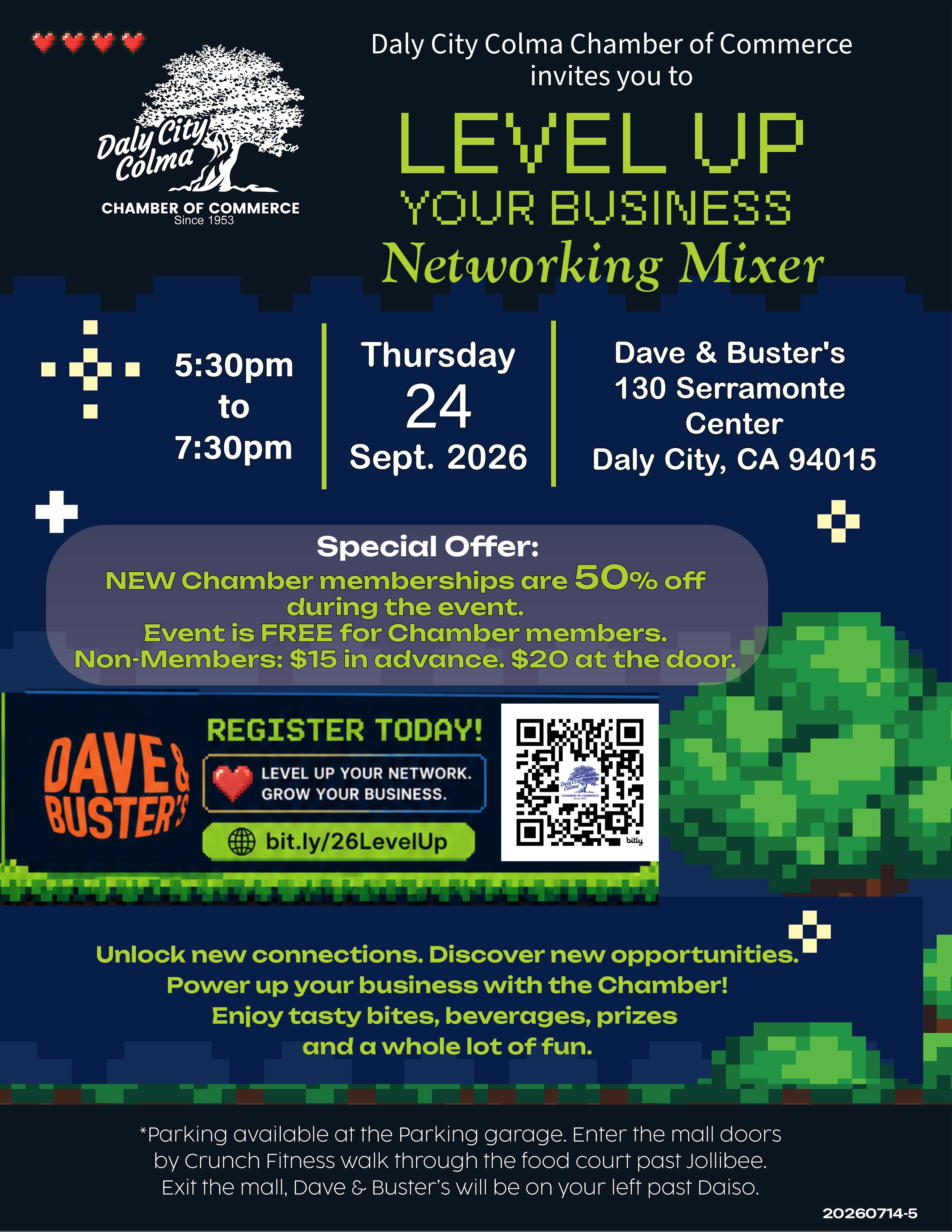 Level Up Your Business Mixer, Sept 24, 2026 Level Up Your Business Mixer, Sept 24, 2026